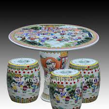 Design Ceramic Garden Stool Table Set