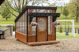 Cedar Slant Roof Greenhouse Kit