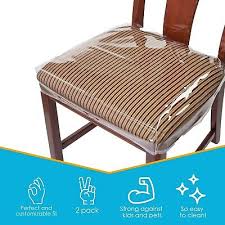 Chair Seat Covers 2 Pack Clear Pvc