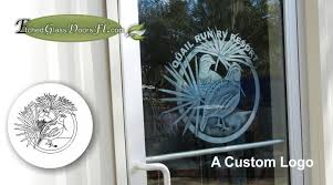 Commercial Logos Etched Glass Doors