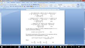 Mathematical Equations In Ms Word