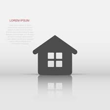 House Building Icon In Flat Style Home