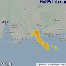 Hail Map For Pensacola Fl Region On