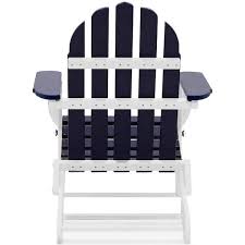 Navy Plastic Folding Adirondack Chair