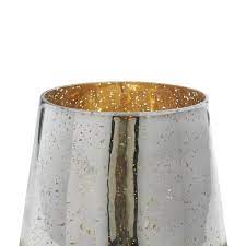 Decmode Contemporary 7 X 6 Inch Candle Holder Size Small Gold
