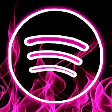 Neon Pink Spotify Icon Wallpaper