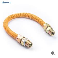 Easyflex 1 2 In Mip X 1 2 In Mip X 36 In Coated Stainless Steel Gas Connector 5 8 In O D With Gastop Efv 125 000 Btu
