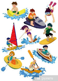 Wall Mural Cartoon Water Sport Icon