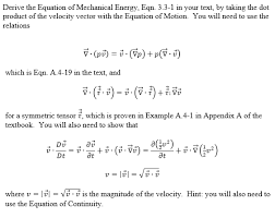 The Equation Of Mechanical Energy Eqn