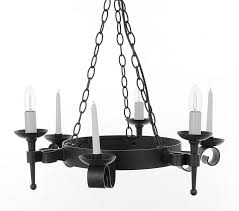 Candle Aged Wrought Iron Gothic Chandelier