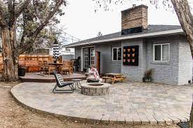 A Paver Patio With Fire Pit
