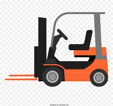 A Metal Forklift With Four Wheels And