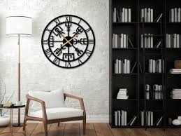 Extra Large Metal Vegvisir Wall Clock