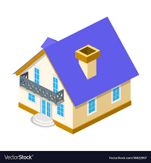 Isometric 3d House Icon Royalty Free