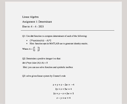 Linear Algebra Determinant