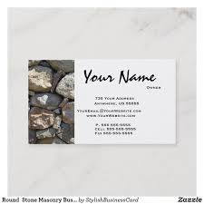 Round Stone Masonry Business Cards