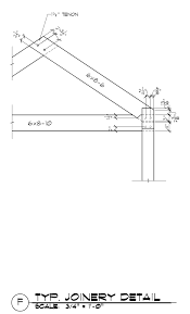 common rafter to tie beam to plate detail