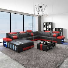 Modern Sectional Leather Lounge Home