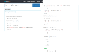 Simultaneous Equations Calculator With