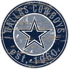 Dallas Cowboys Distressed Round Sign