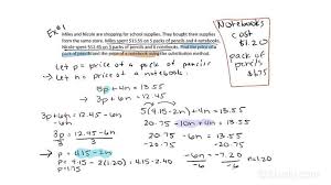 Linear Equations Using Substitution