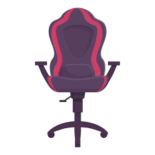 Desk Gamer Chair Icon Cartoon Vector