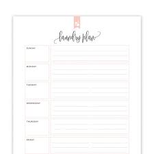 Laundry Schedule Printable Laundry