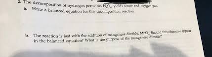 Hydrogen Peroxide H202 Yields Water