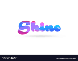 Shine Pink Blue Color Word Text Logo