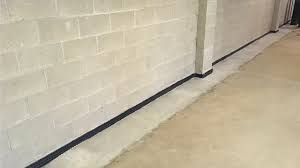 Basement French Drain Installation In