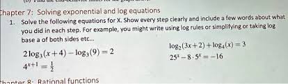 Solved Chapter 7 Solving Exponential