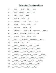 Balancing Chemical Equations Chemistry