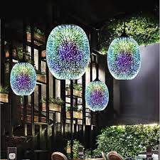 3d Glass Fireworks Lamp Shade Ceiling