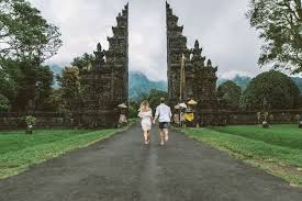 Couple At Handara Gate Bali