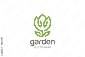 Vetor De Flower Garden Logo Design