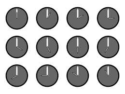 9 O Clock Vectors Clipart
