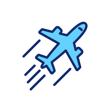 Airplane Flying Free Transportation Icons