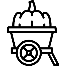 Gardening Cart Trolley Pumpkin Icon