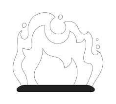Wildfire Monochrome Flat Vector Object