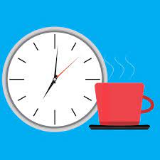 Wake Up Clock And Cup Of Coffee Wake Up