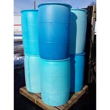 55 Gal Blue Industrial Plastic Drum