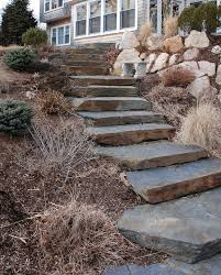 Rough Hewn Stone Staircase And