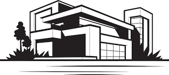 Innovation Sketch Icon For Duplex House