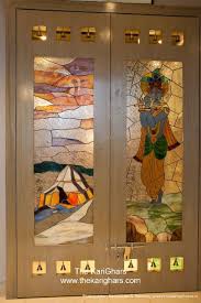 Glass Painting Pooja Room Door Design