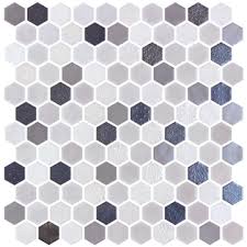 Daltile Uptown Glass Hexagon Posh