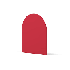 Red 3d Wall Isometric Icon Curved