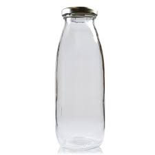 500ml Clear Glass Milk Bottle With Cap