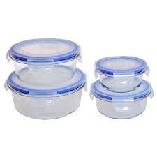 Glass Storage Bowls With Lids Set Of 4