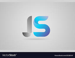 Grey Blue Alphabet Letter Js J S Logo