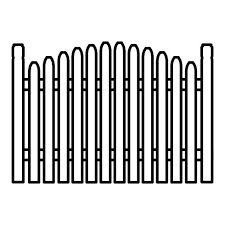 Icon Fence Vector Ilration Line And